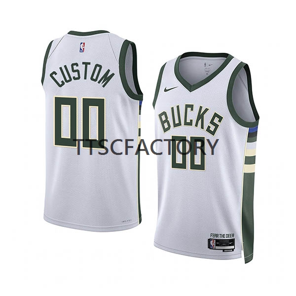 Milwaukee Bucks Trikot Benutzerdefinierte Nike 2022-23 Association Edition Weiß Swingman - Herren Milwaukee Bucks Trikot Benutzerdefinierte Nike 2022-23 Association Edition Weiß Swingman - Herren